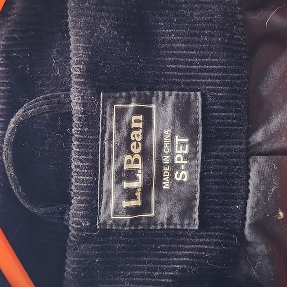 LL BEAN Women's Corduroy Double Breasted Vtg Trench Coat w/ Gun Flaps - Picture 2 of 2